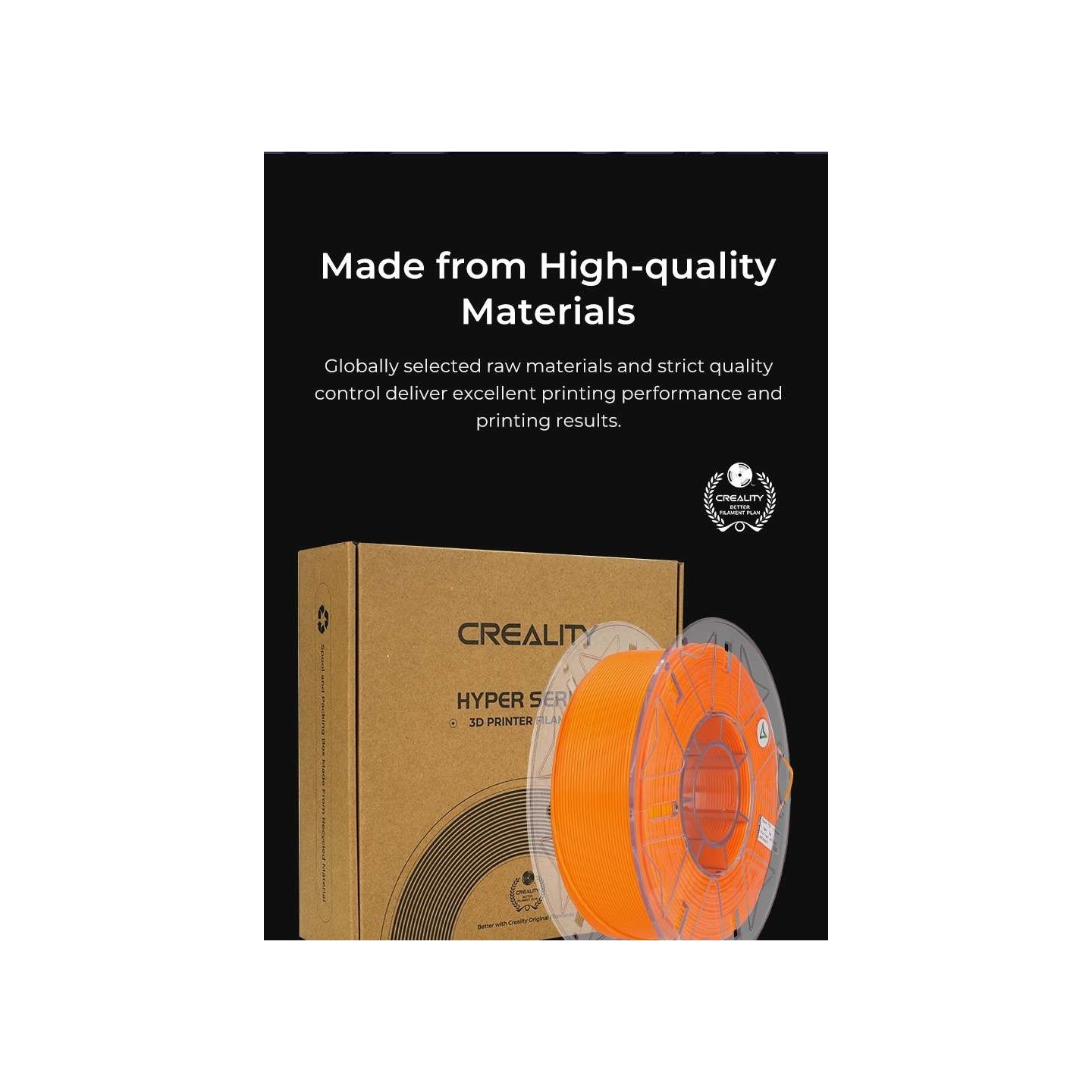 Creality Hyper PLA RFID Yellow - 3301010469 - Fast Printing Filament with CFS tag, 1kg, 1.75