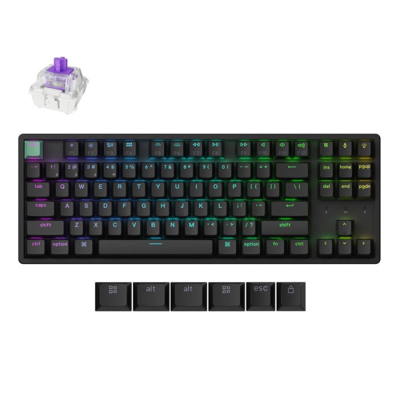 Keychron K8 HE K8H-J1 Shine-Through Wireless Magnetic Hall Effect RGB Keyboard 80% US (Boxed)