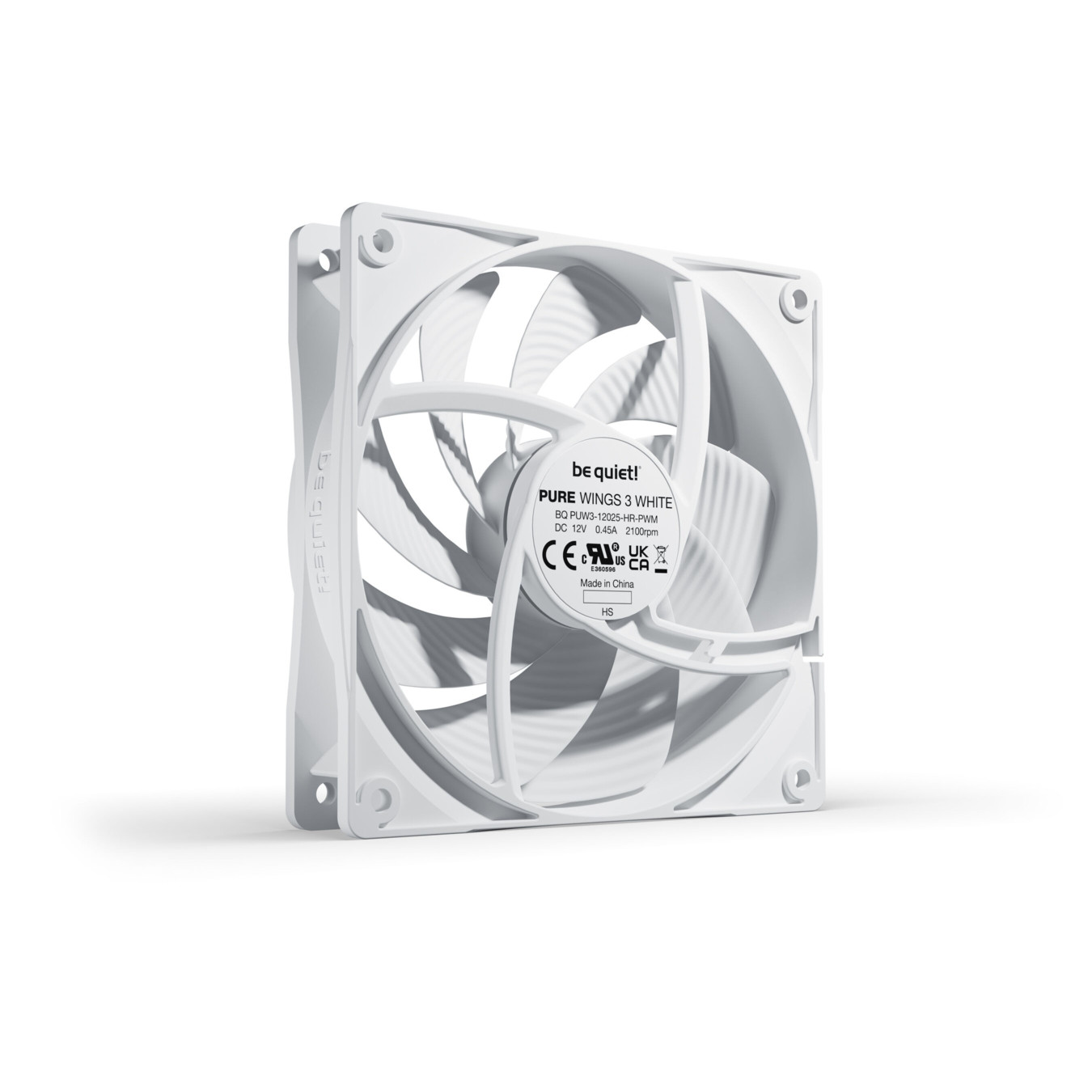 be quiet! Pure Wings 3 PWM High-Speed 120mm Fan - BL111 - White, 2100 RPM, 4-pin PWM — Buy in Cyprus with Fast Delivery
