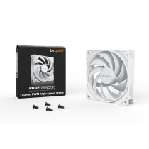 be quiet! Pure Wings 3 PWM High-Speed 120mm Fan - BL111 - White, 2100 RPM, 4-pin PWM — Buy in Cyprus with Fast Delivery