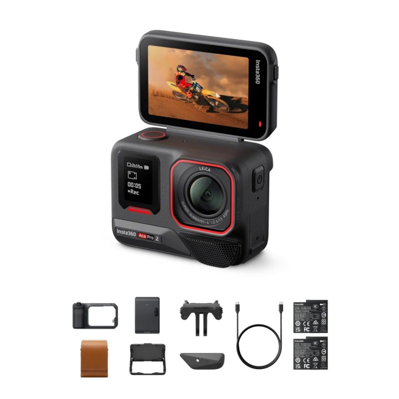 Insta360 Flash Print Bundle Action Camera - Ace Pro 2 - With pocket printer, prints instantly