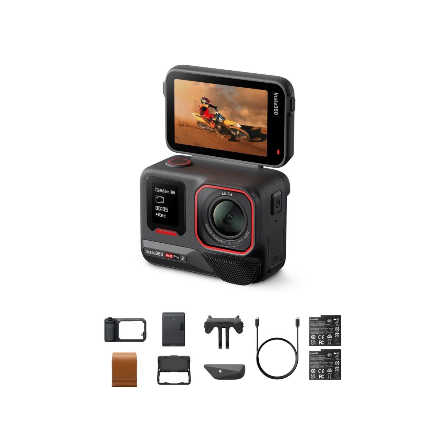 Insta360 Flash Print Bundle Action Camera - Ace Pro 2 - With pocket printer, prints instantly