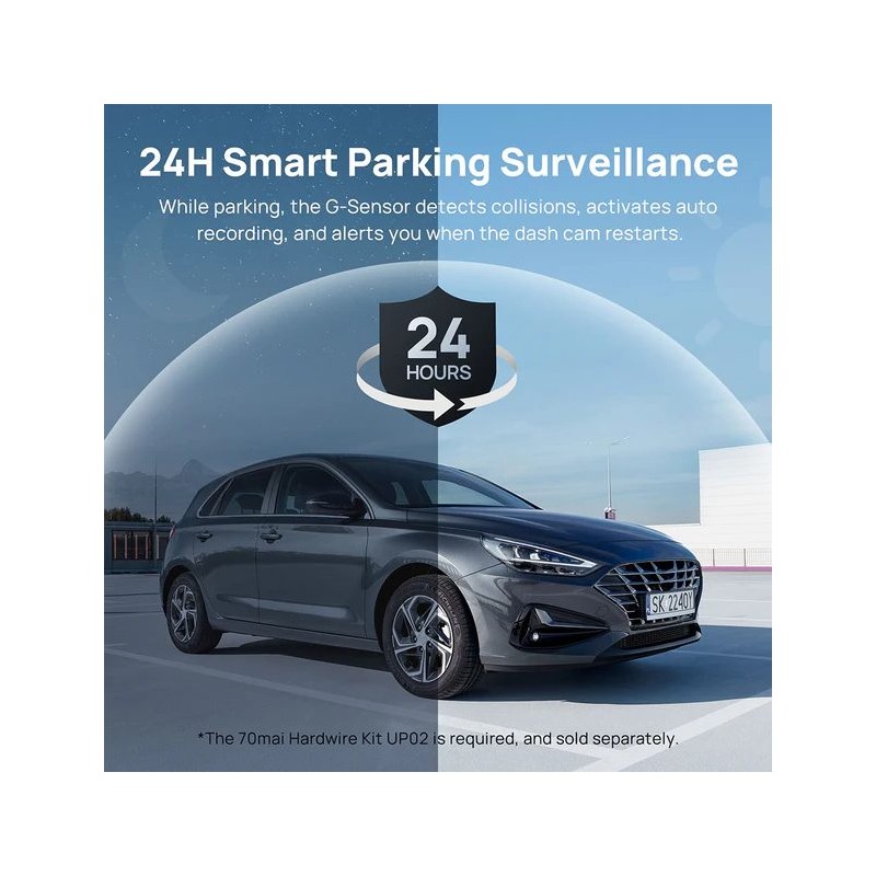 Buy 70mai Front & Rear Dash Cam w. Screen, Set with RC11 Rearview Camera - A200-... in Cyprus, Nicosia, Limassol, Larnaka, Pafos