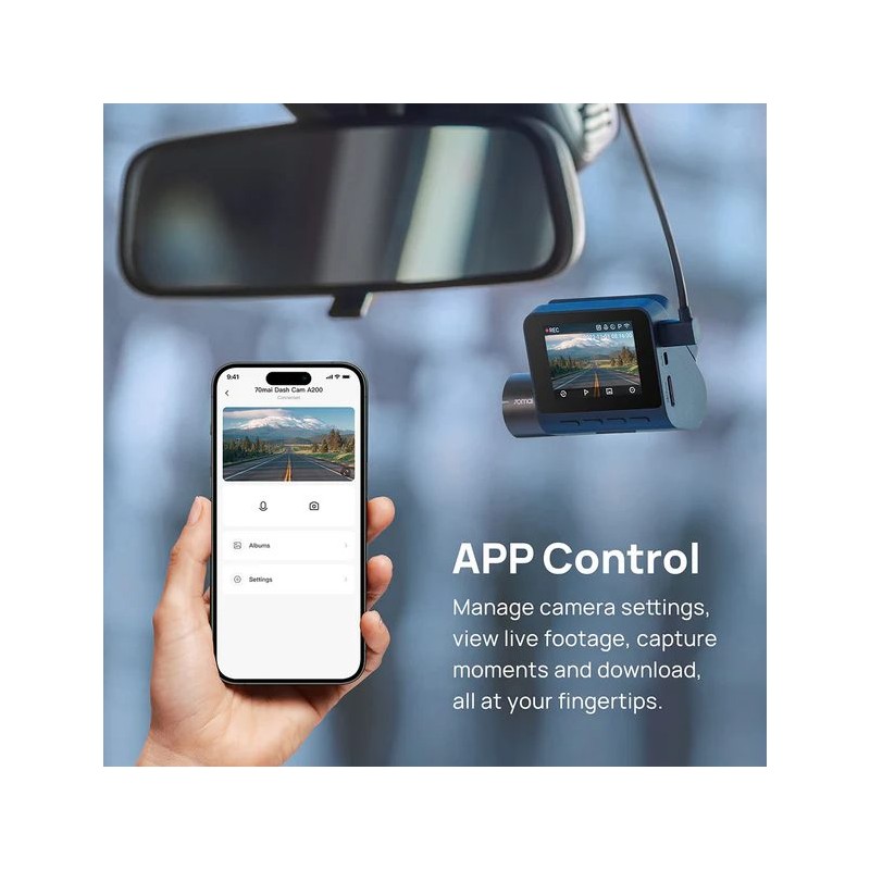 Buy 70mai Front & Rear Dash Cam w. Screen, Set with RC11 Rearview Camera - A200-... in Cyprus, Nicosia, Limassol, Larnaka, Pafos