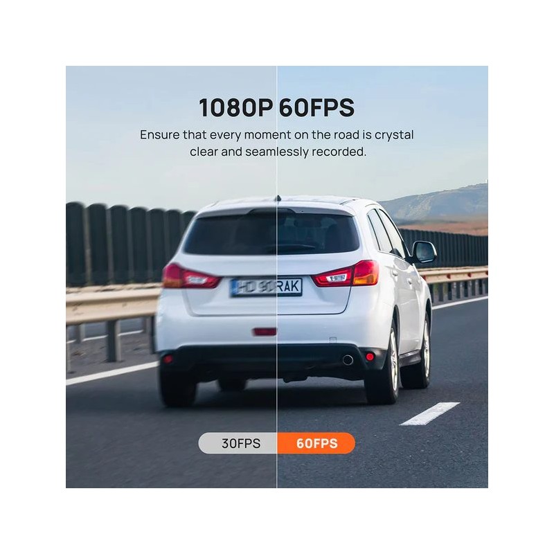 Buy 70mai Front & Rear Dash Cam w. Screen, Set with RC11 Rearview Camera - A200-... in Cyprus, Nicosia, Limassol, Larnaka, Pafos