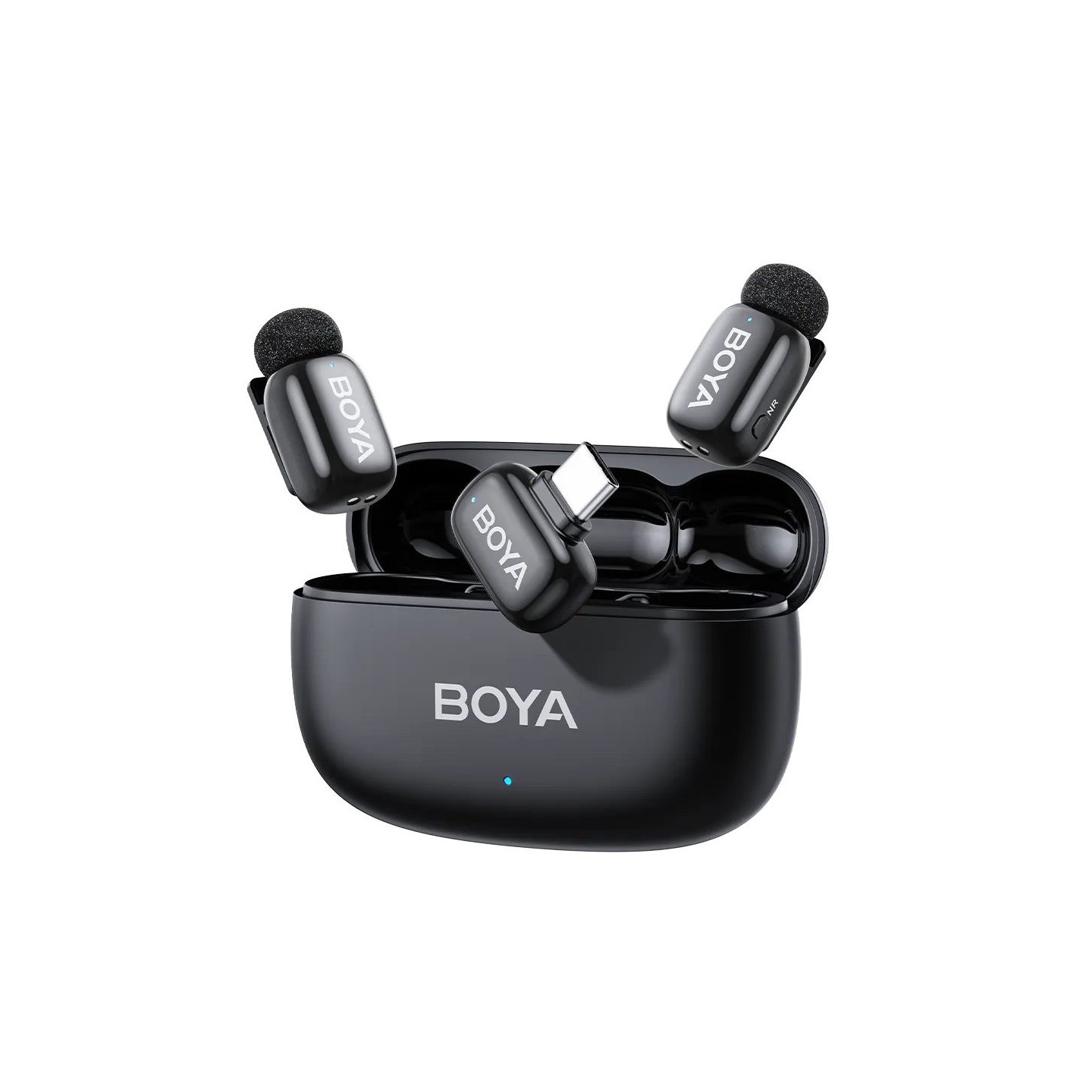 BOYA Type-C Wireless AI-ANC Mic - mini 2 - 2.4GHz, 2mic, w/ Charging Box Mono stereo safety-track