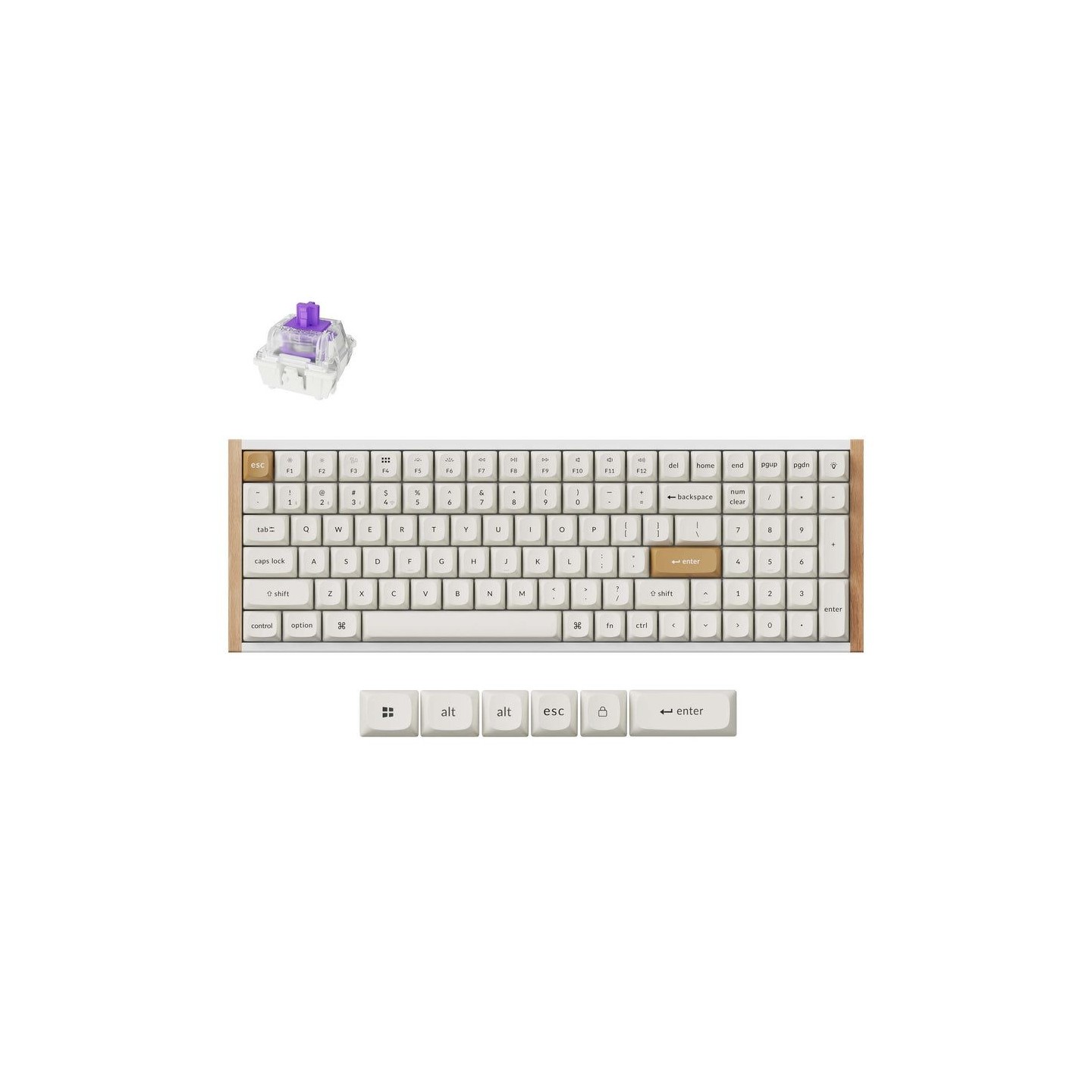 Keychron K4 HE K4H-Q1 Special Wood Edition White 96% US Hall Effect Keyboard (Boxed) — Buy in Cyprus with Fast Delivery