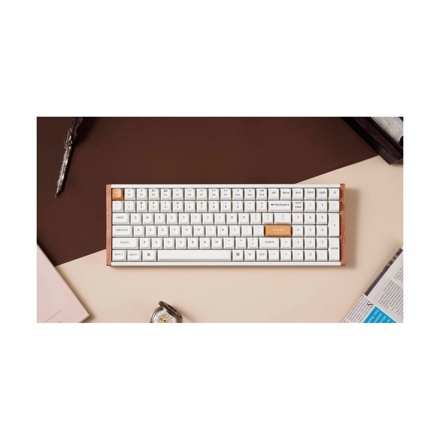 Keychron K4 HE K4H-Q1 Special Wood Edition White 96% US Hall Effect Keyboard (Boxed) — Buy in Cyprus with Fast Delivery