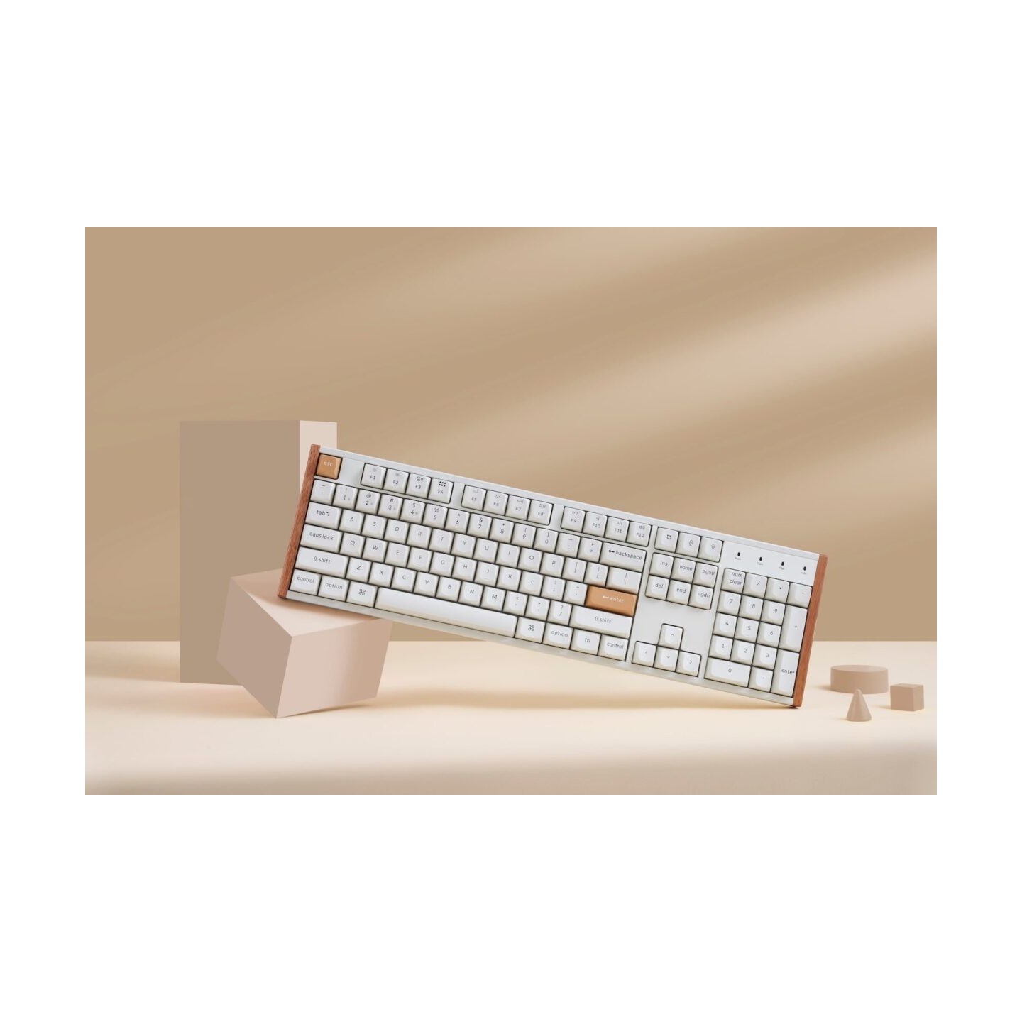 Keychron K10 HE (K10H-Q1) Special Wood Edition White Wireless Magnetic Hall Effect RGB 100% US (Boxed)