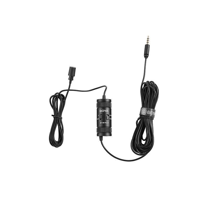 Buy BOYA wired mic - BY-M1 Pro II - 6m cable, professional lavalier mic, camera,... in Cyprus, Nicosia, Limassol, Larnaka, Pafos