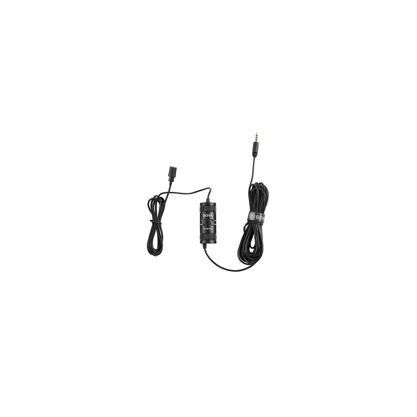 BOYA wired mic - BY-M1 Pro II - 6m cable, professional lavalier mic, camera, smartphone, tablet