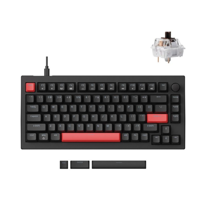 Lemokey X4 QMK Wired Mechanical Keyboard 75% Brown Switch US Layout (Boxed) — Buy in Cyprus with Fast Delivery