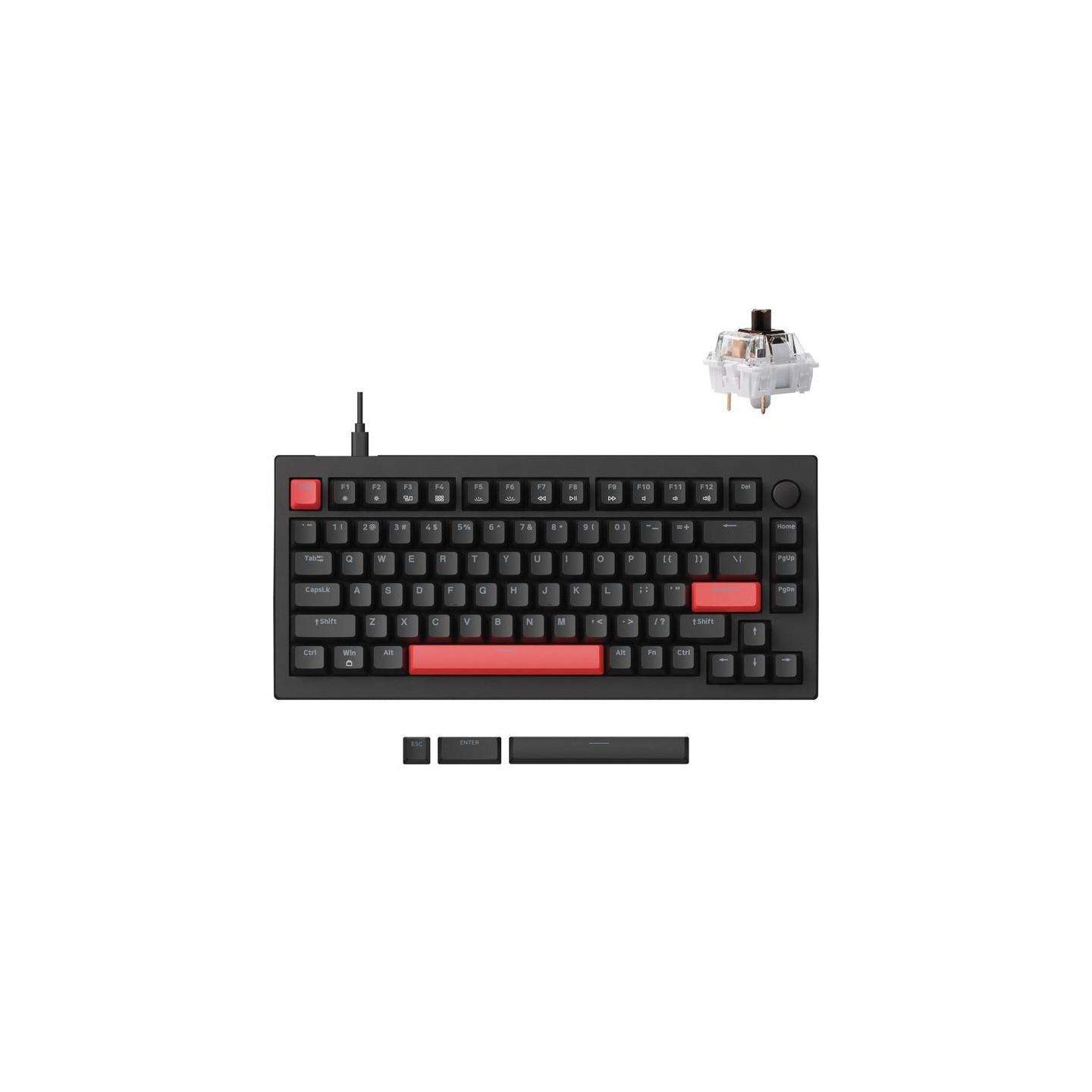 Lemokey X4 QMK Wired Mechanical Keyboard 75% Brown Switch US Layout (Boxed) — Buy in Cyprus with Fast Delivery