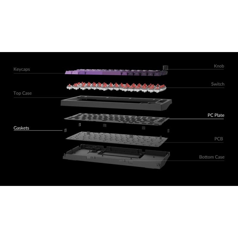Lemokey X4 QMK Wired Mechanical Keyboard 75% Brown Switch US Layout (Boxed) — Buy in Cyprus with Fast Delivery