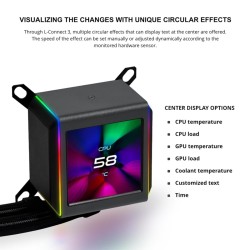 Lian Li Galahad II LCD 280 TL Wireless Black - AIO Water Cooler - AM5 AM4 - LGA 1851 1700 1200 115x - GA2ALCD28TLB (Boxed)