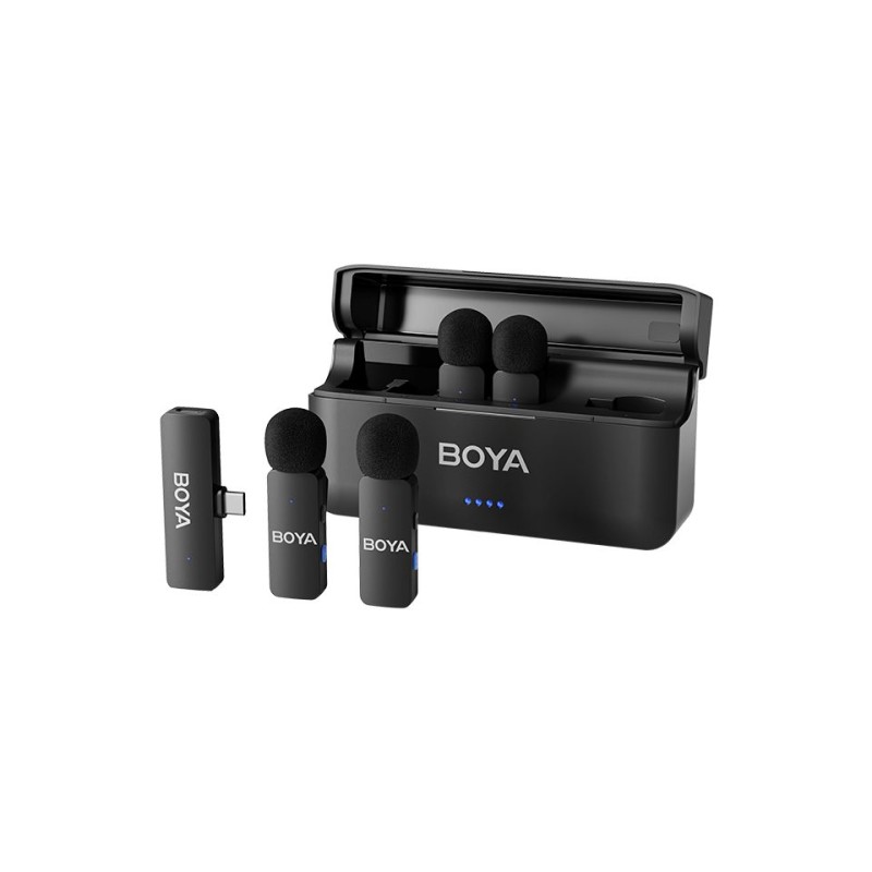 BOYA BY-V4U Wireless 4 person 4-channel mini Lavalier USB-C 2.4GHz Microphone — Buy in Cyprus with Fast Delivery