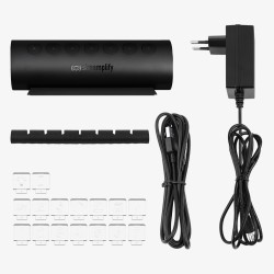 Buy Streamplify HUB - CTRL 7 - 7x USB 3.0 Type A, RGB, 12V, EU Power Cable - Black in Cyprus, Nicosia, Limassol, Larnaka, Pafos