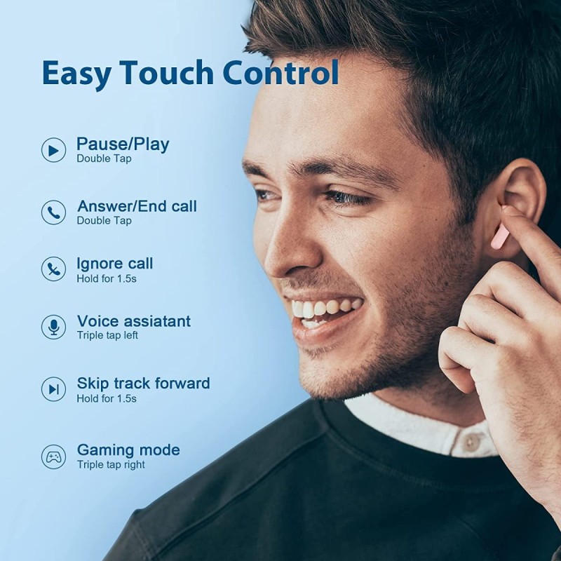 Buy QCY Earbuds - T13 - TWS Pink Dual Driver 4-mic Noise Cancel True Wireless Ea... in Cyprus, Nicosia, Limassol, Larnaka, Pafos