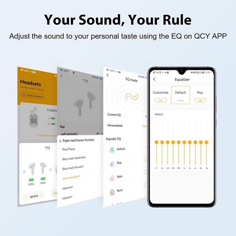 Buy QCY Earbuds - T13 - TWS Pink Dual Driver 4-mic Noise Cancel True Wireless Ea... in Cyprus, Nicosia, Limassol, Larnaka, Pafos
