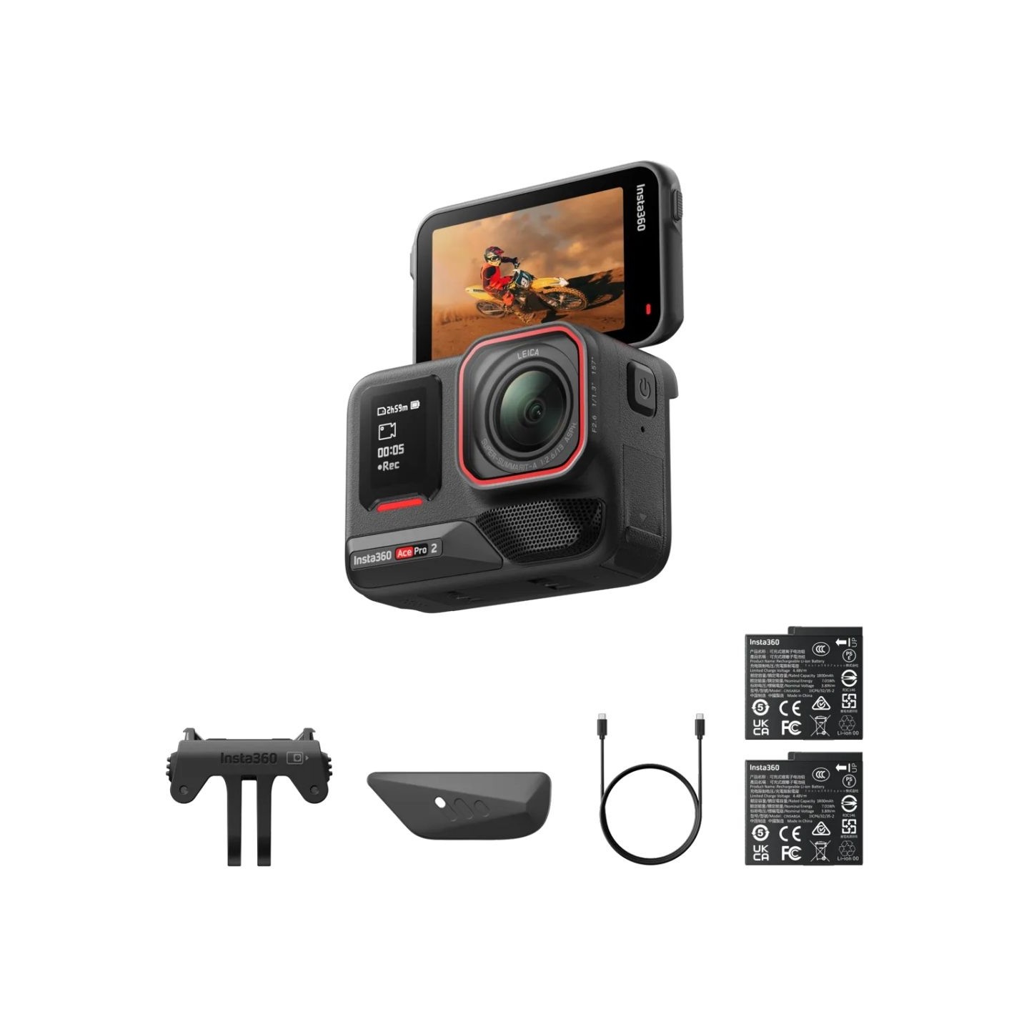 Insta360 Action Camera - Ace Pro 2 - 8k, Dual AI Chip, Dual Battery Bundle — Buy in Cyprus with Fast Delivery