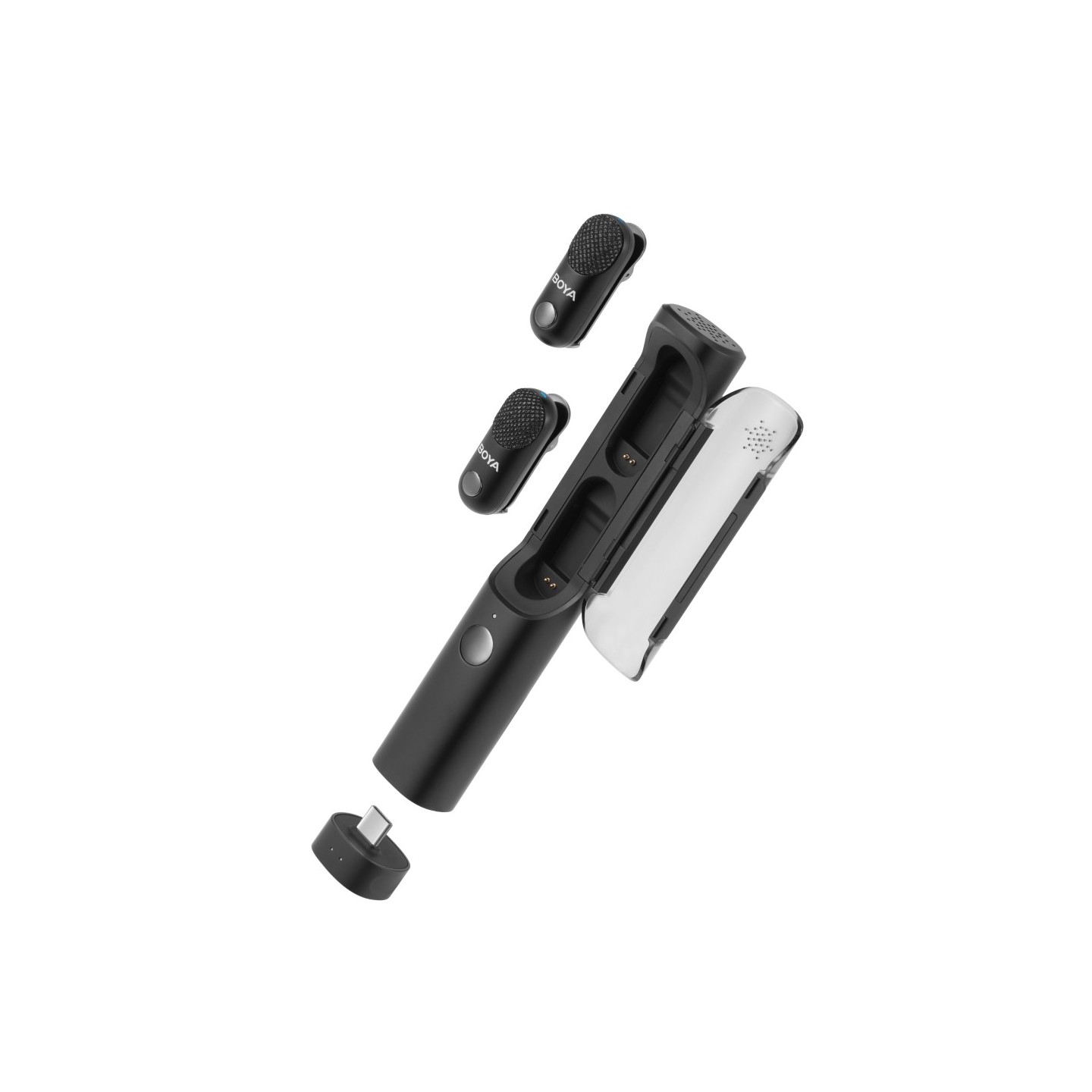 BOYA Magic - Type-C & 3.5mm Camera Receiver Wireless Microphone 2 TX + 2 RX + charging Case — Buy in Cyprus with Fast Delivery