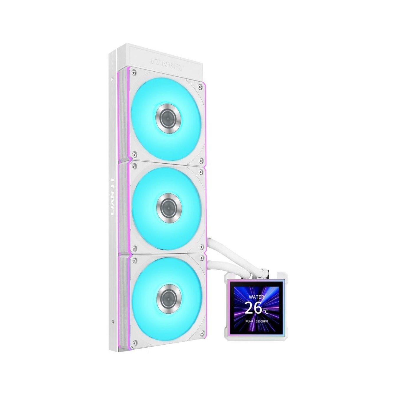 Lian Li Hydroshift II White - LCD-S 360CL - RGB AIO CPU Cooler - 3.4' Screen - 1851 1700, AM5 AM4