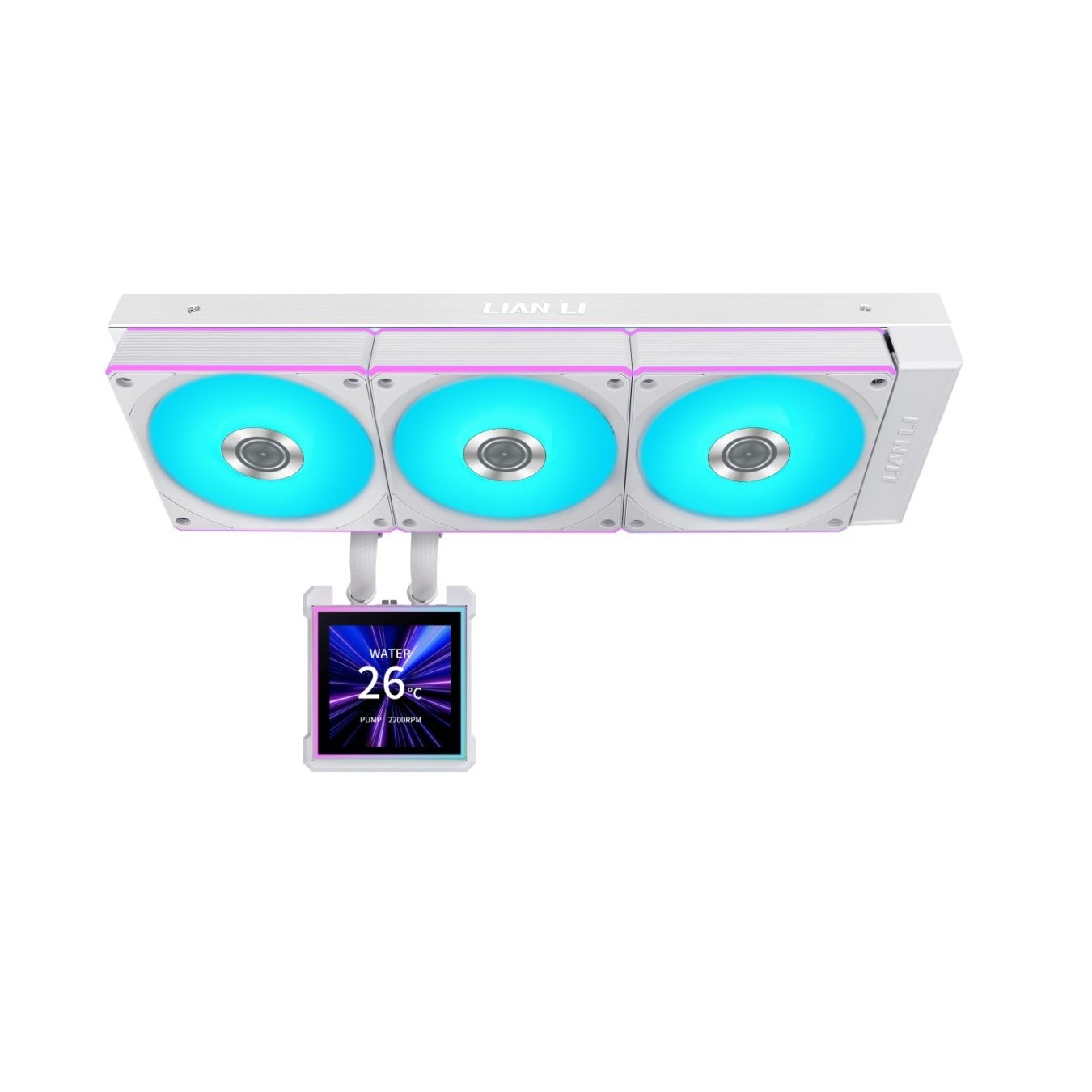 Lian Li Hydroshift II White - LCD-S 360CL - RGB AIO CPU Cooler - 3.4' Screen - 1851 1700, AM5 AM4