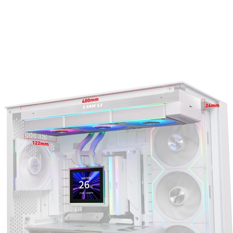 Buy Lian Li Hydroshift II White - LCD-S 360CL - RGB AIO CPU Cooler - 3.4' Screen... in Cyprus, Nicosia, Limassol, Larnaka, Pafos