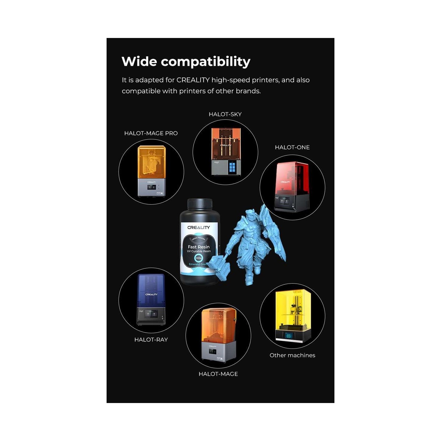 Creality Fast Resin UV Curable Resin - 3302180005 - Gray — Buy in Cyprus with Fast Delivery