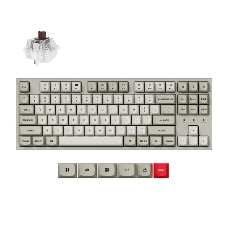 Buy Keychron C1 Pro - C1PX-M3 - QMK VIA Mechanical Brown Sw. - 8K Polling Rate -... in Cyprus, Nicosia, Limassol, Larnaka, Pafos