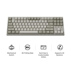 Buy Keychron C1 Pro - C1PX-M3 - QMK VIA Mechanical Brown Sw. - 8K Polling Rate -... in Cyprus, Nicosia, Limassol, Larnaka, Pafos