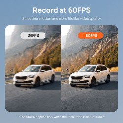 70mai Front & Rear Dash Cam 4K - A810-2 - with Screen Set, RC12 Rearview Cam, 2160p 60FPS 150FOV GPS