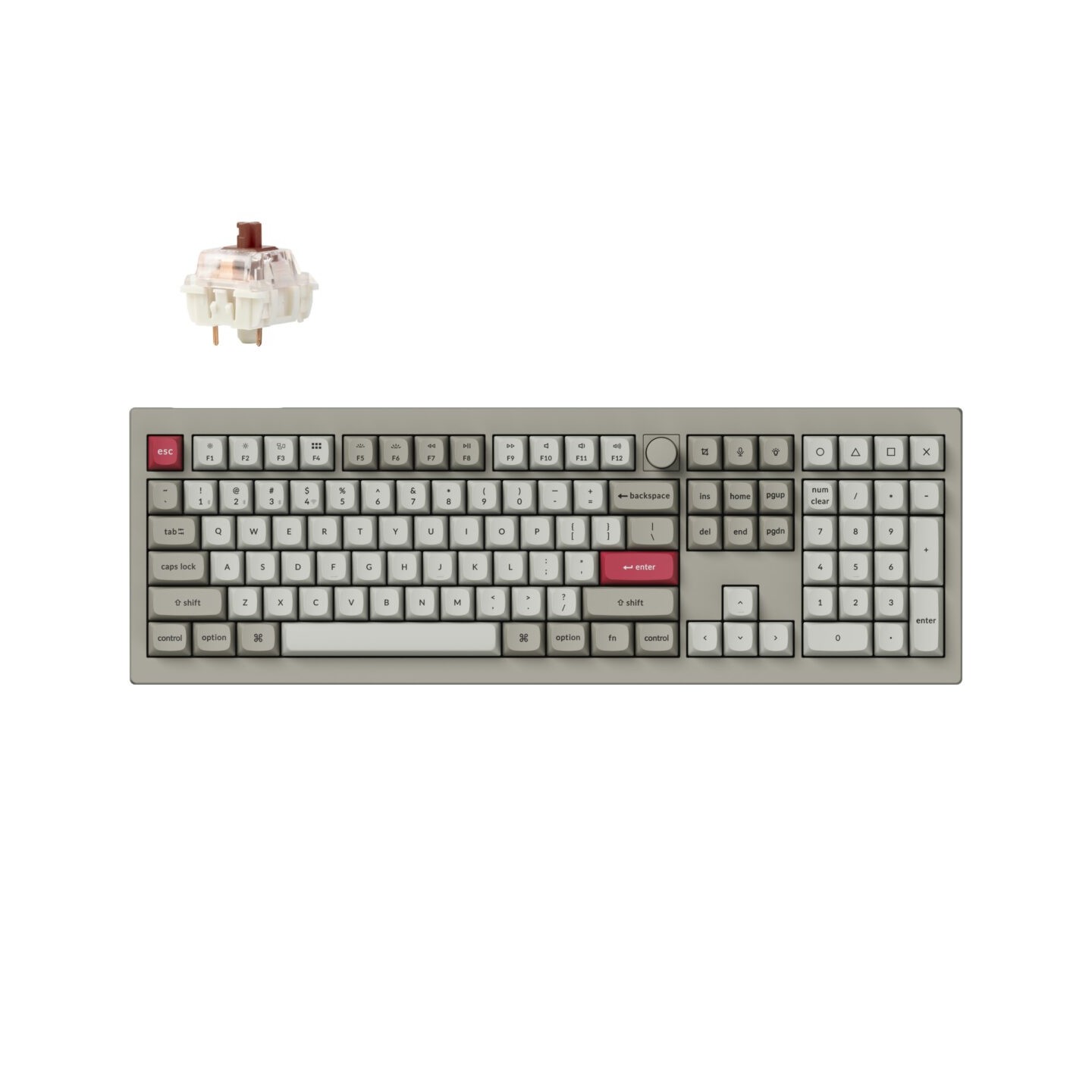 Keychron V6 Max Retro V6M-R3 QMK VIA BT 2.4/Wired Brown Switch 100% (Boxed) — Buy in Cyprus with Fast Delivery