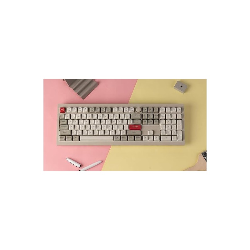 Keychron V6 Max Retro V6M-R3 QMK VIA BT 2.4/Wired Brown Switch 100% (Boxed) — Buy in Cyprus with Fast Delivery