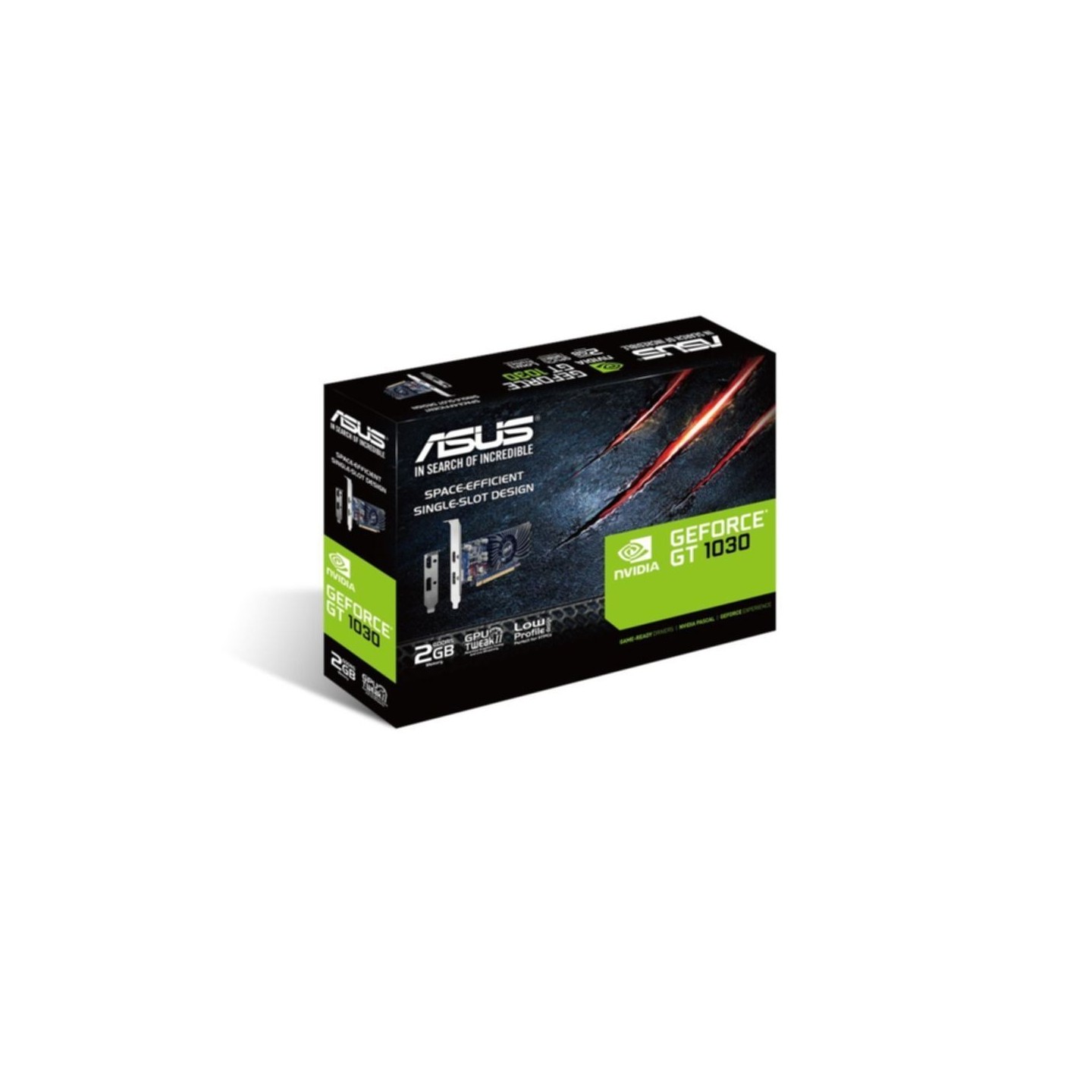 ASUS GeForce GT 1030 BRK - 2GB GDDR5, 1506 MHz Boost, Black/Blue, PCIe 3.0 (Boxed) — Buy in Cyprus with Fast Delivery