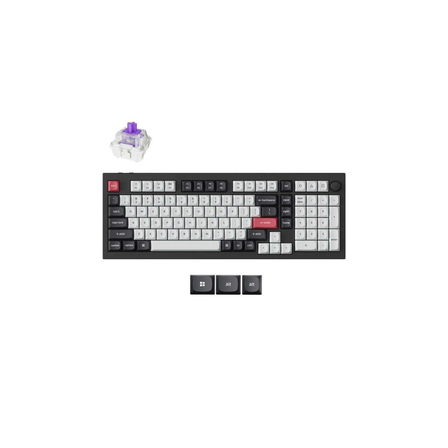 Keychron Q5 HE Q5H-M1 Wireless Hall Effect Keyboard Purple Switch 96% US (Boxed) — Buy in Cyprus with Fast Delivery