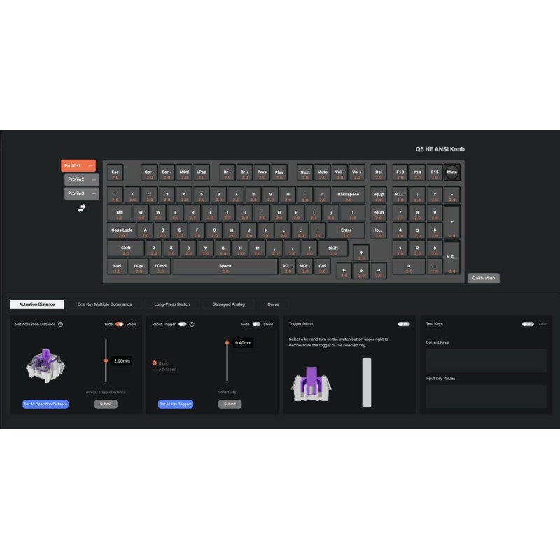 Keychron Q5 HE Q5H-M1 Wireless Hall Effect Keyboard Purple Switch 96% US (Boxed) — Buy in Cyprus with Fast Delivery
