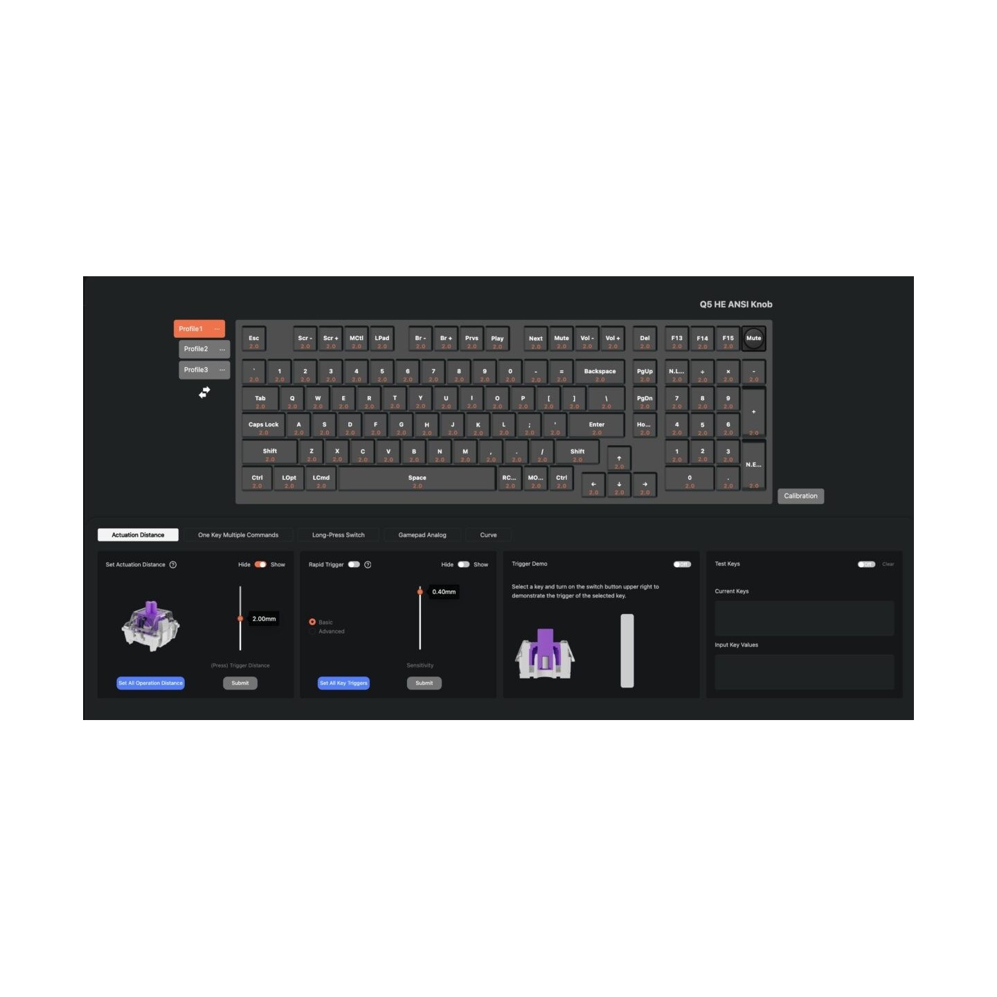 Keychron Q5 HE Q5H-M1 Wireless Hall Effect Keyboard Purple Switch 96% US (Boxed) — Buy in Cyprus with Fast Delivery
