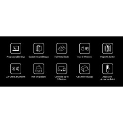 Buy Keychron Q5 HE - Q5H-M1 - QMK Wireless Custom Hall Effect Keyboard Purple Sw... in Cyprus, Nicosia, Limassol, Larnaka, Pafos