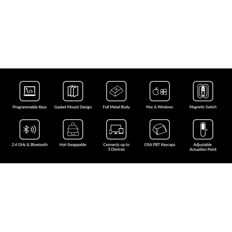 Buy Keychron Q5 HE - Q5H-M1 - QMK Wireless Custom Hall Effect Keyboard Purple Sw... in Cyprus, Nicosia, Limassol, Larnaka, Pafos