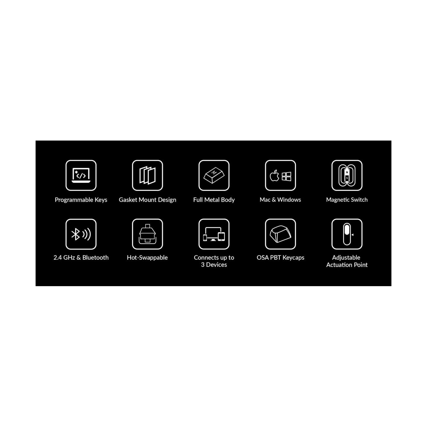 Keychron Q5 HE Q5H-M1 Wireless Hall Effect Keyboard Purple Switch 96% US (Boxed) — Buy in Cyprus with Fast Delivery