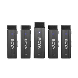 Buy Boya BY-W4 Ultracompact 2.4GHz Four-Channel Wireless Microphone System (4 pe... in Cyprus, Nicosia, Limassol, Larnaka, Pafos