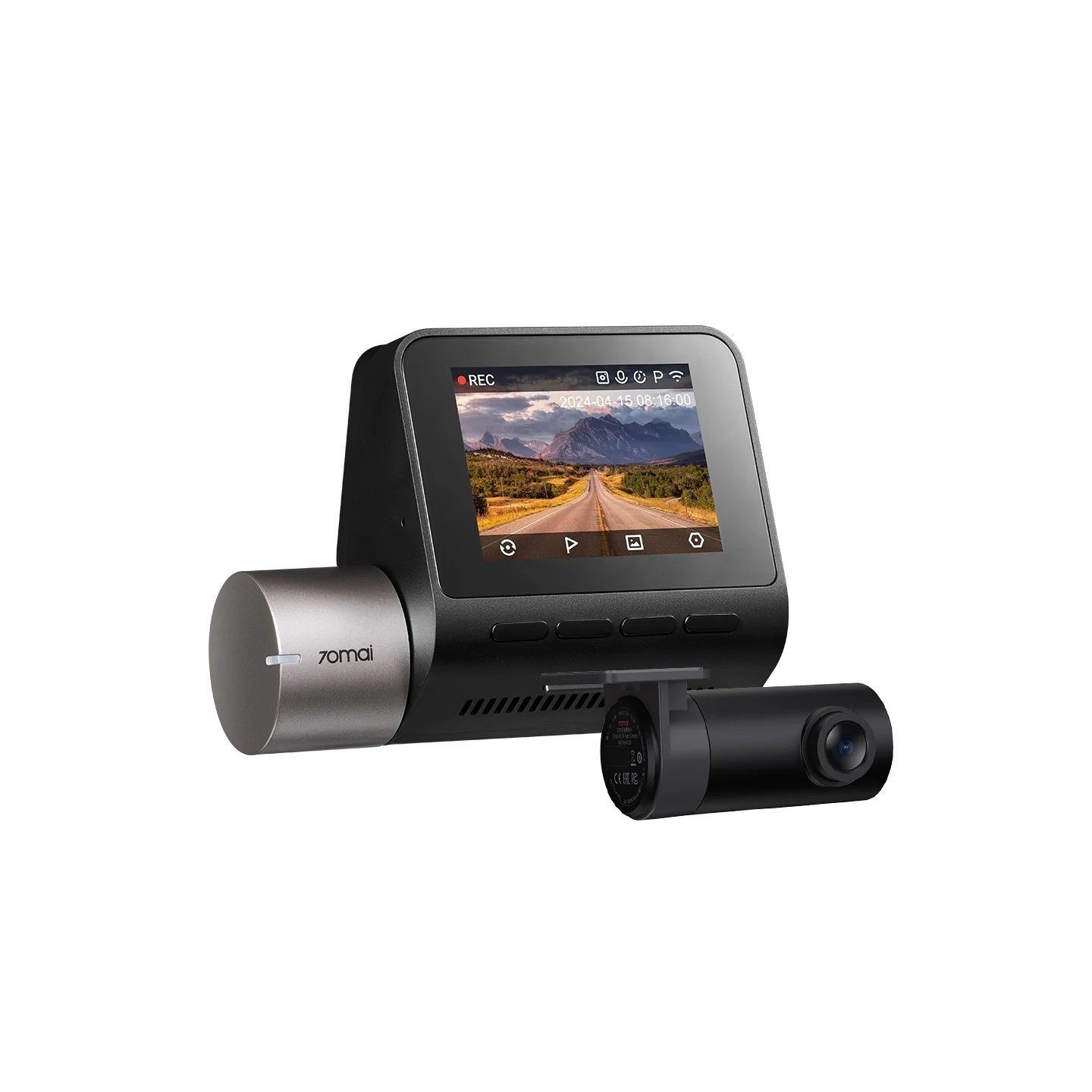 70mai Dash Cam - A510-1 - Front & Rear Dash Cam with Screen RC11 Rearview Cam - 1600p, 3k pic, Loop rec