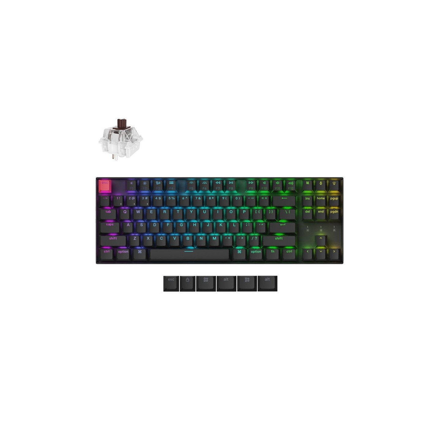 Keychron K8 V2 QMK Wireless Mechanical Keyboard Brown Switch Hot-Swap RGB 80% US (Boxed) — Buy in Cyprus with Fast Delivery