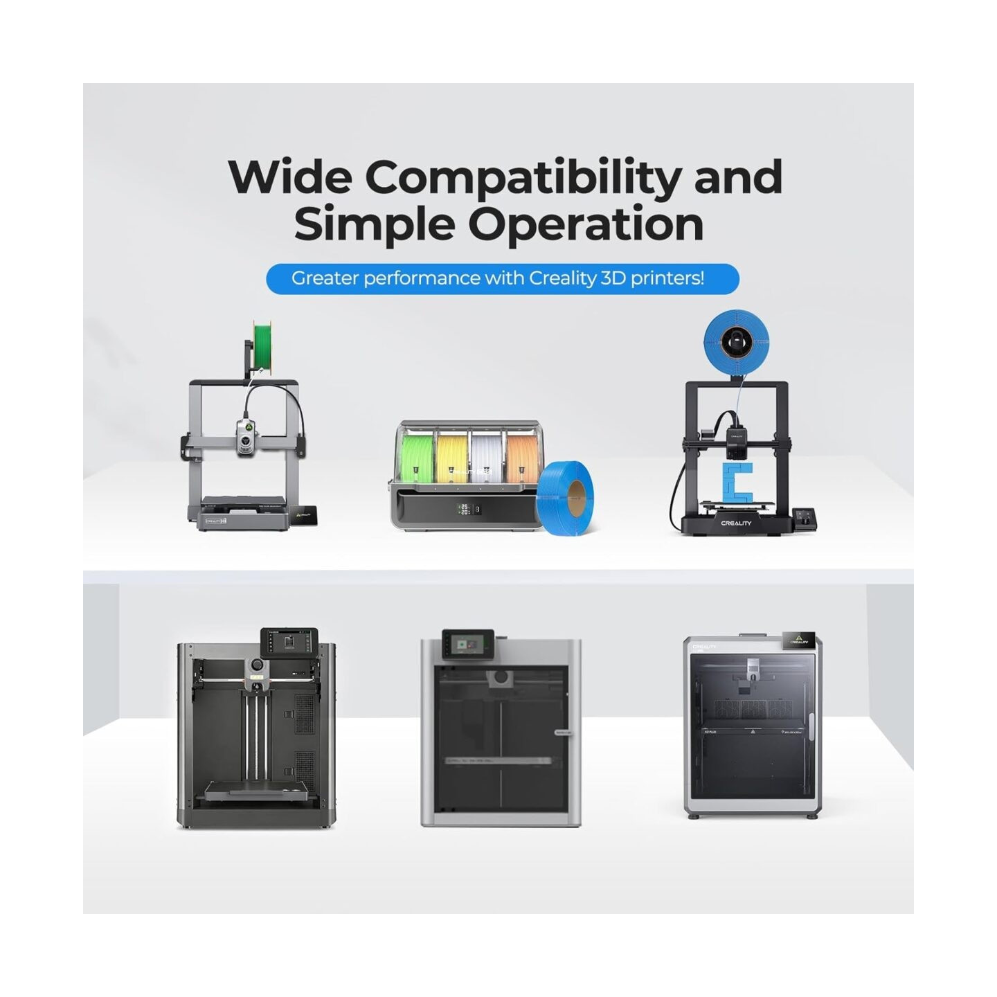 Creality Value Pack - CR-PETG - 2kg - No Reel - Black & White 3D Printer Filament Refill — Buy in Cyprus with Fast Delivery