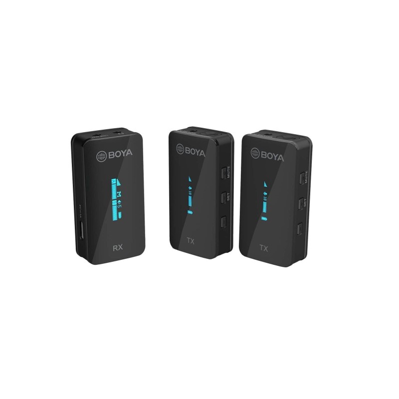 Buy BOYA 2.4 Ghz wireless mic system 3.5mm for camera, phone, laptop 2 transmitt... in Cyprus, Nicosia, Limassol, Larnaka, Pafos