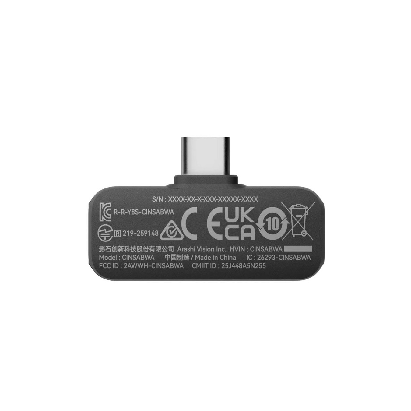 Insta360 Microphone Air - 1 Transmitter, 1 Receiver - 10H Battery, 300m range, built-in noise reduct