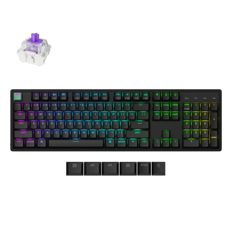 Keychron K10 HE K10H-J1 Shine-Through Wireless Magnetic Hall Effect RGB Keyboard 100% US (Boxed)