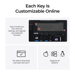 Keychron K10 HE K10H-J1 Shine-Through Wireless Magnetic Hall Effect RGB Keyboard 100% US (Boxed)
