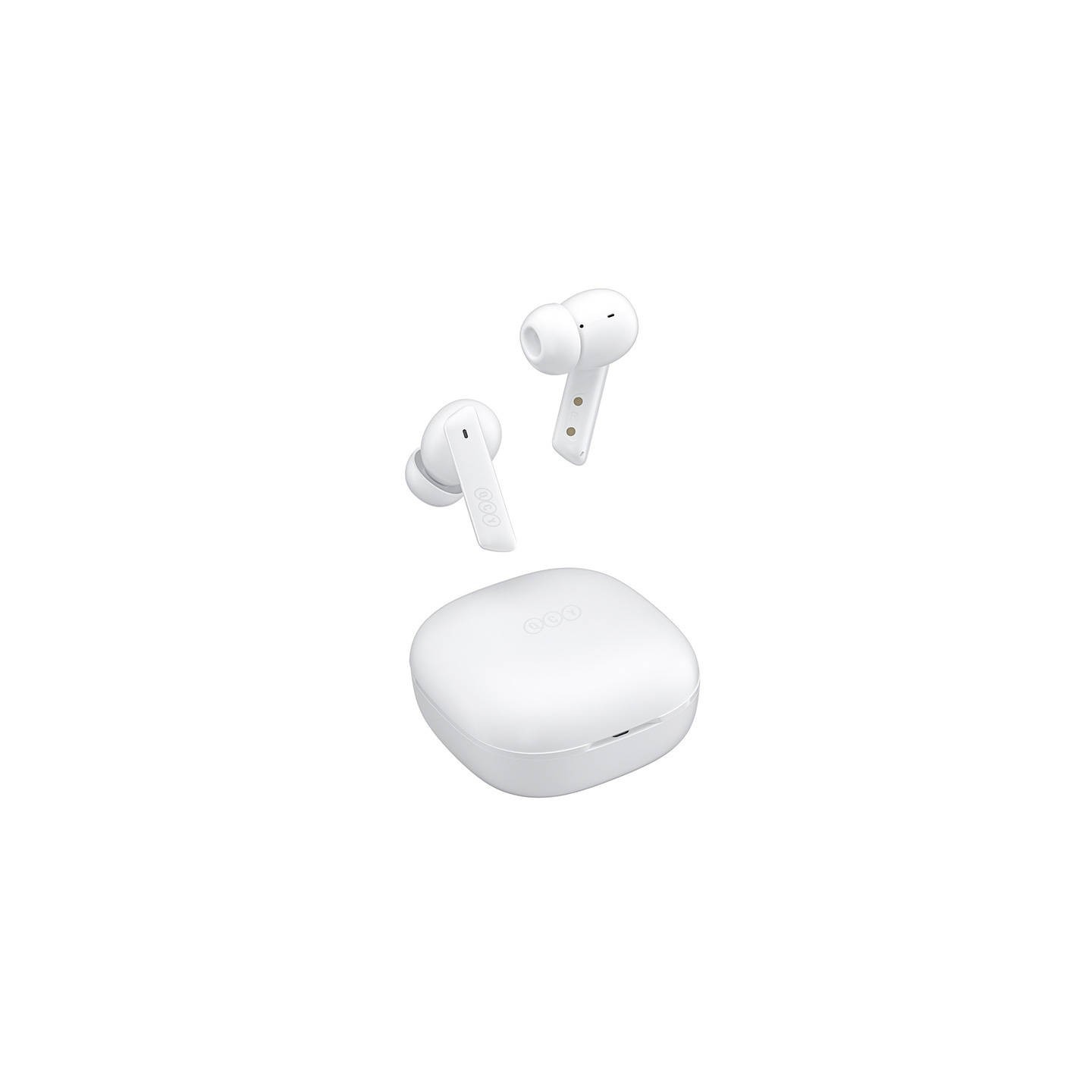 QCY Melobuds ANC TWS White Dual Driver 6-mic noise cancel. True Wireless Earbuds - HT05 - ANC, TWS, White, 10mm drivers
